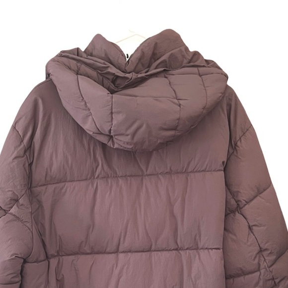 New Noize Cruelty-Free Outerwear Puffer Jacket Grey Plum L Eco Friendly Neutral - Picture 7 of 13